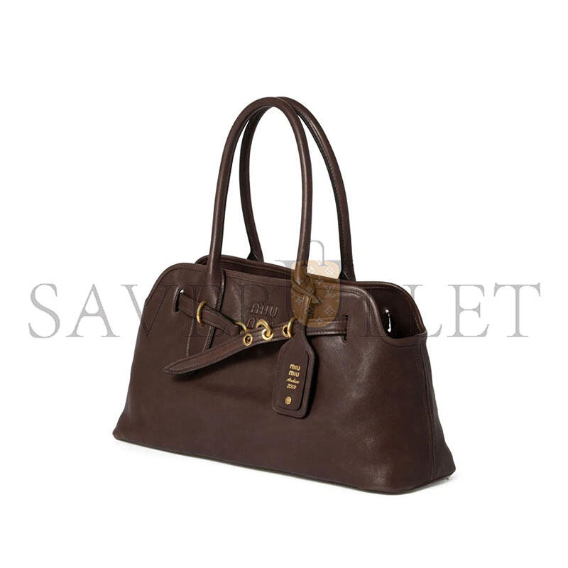 MIU MIU AVENTURE NAPPA LEATHER BAG 5BG310 (44*22.5*14.5cm)